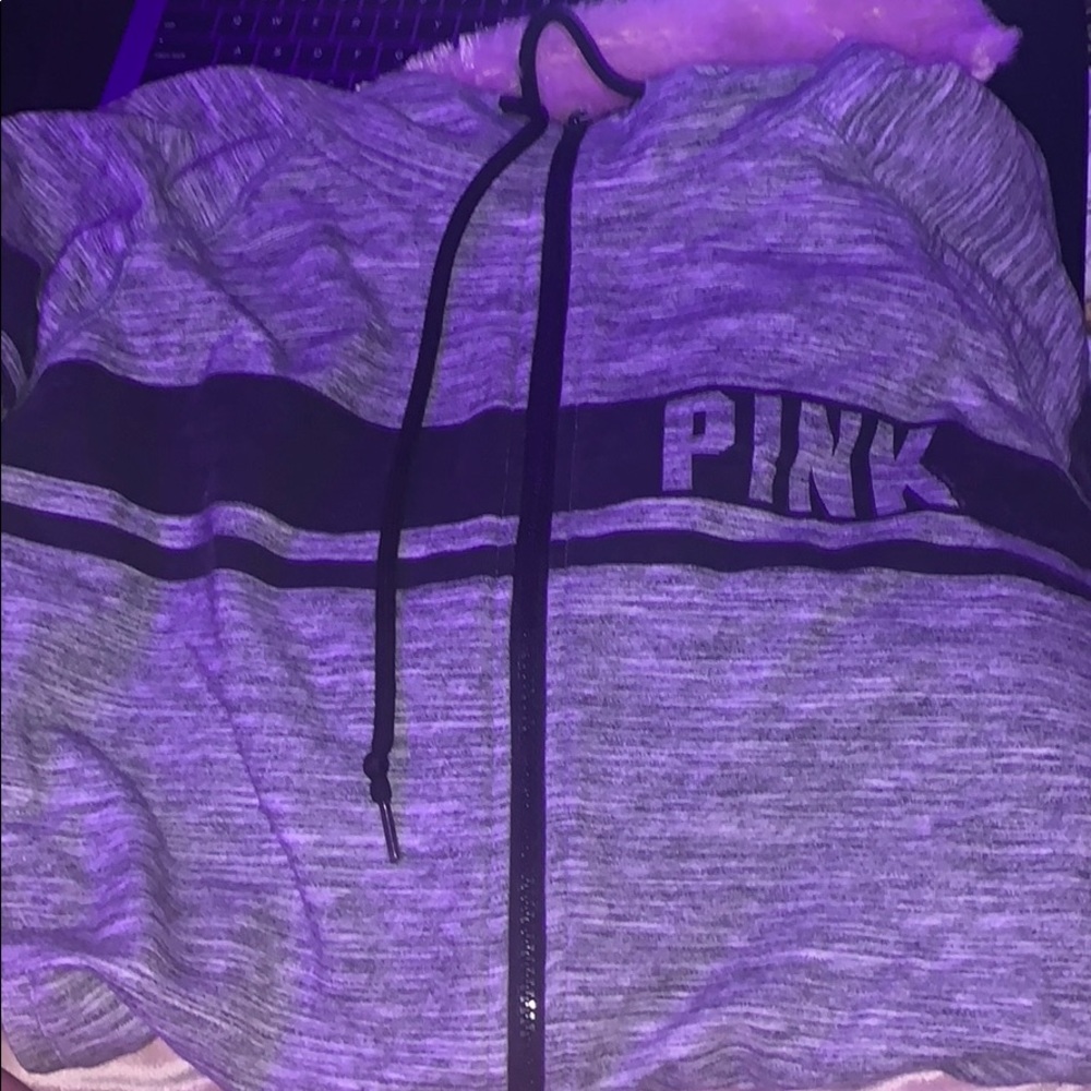 PINK long sleeve zip up.
